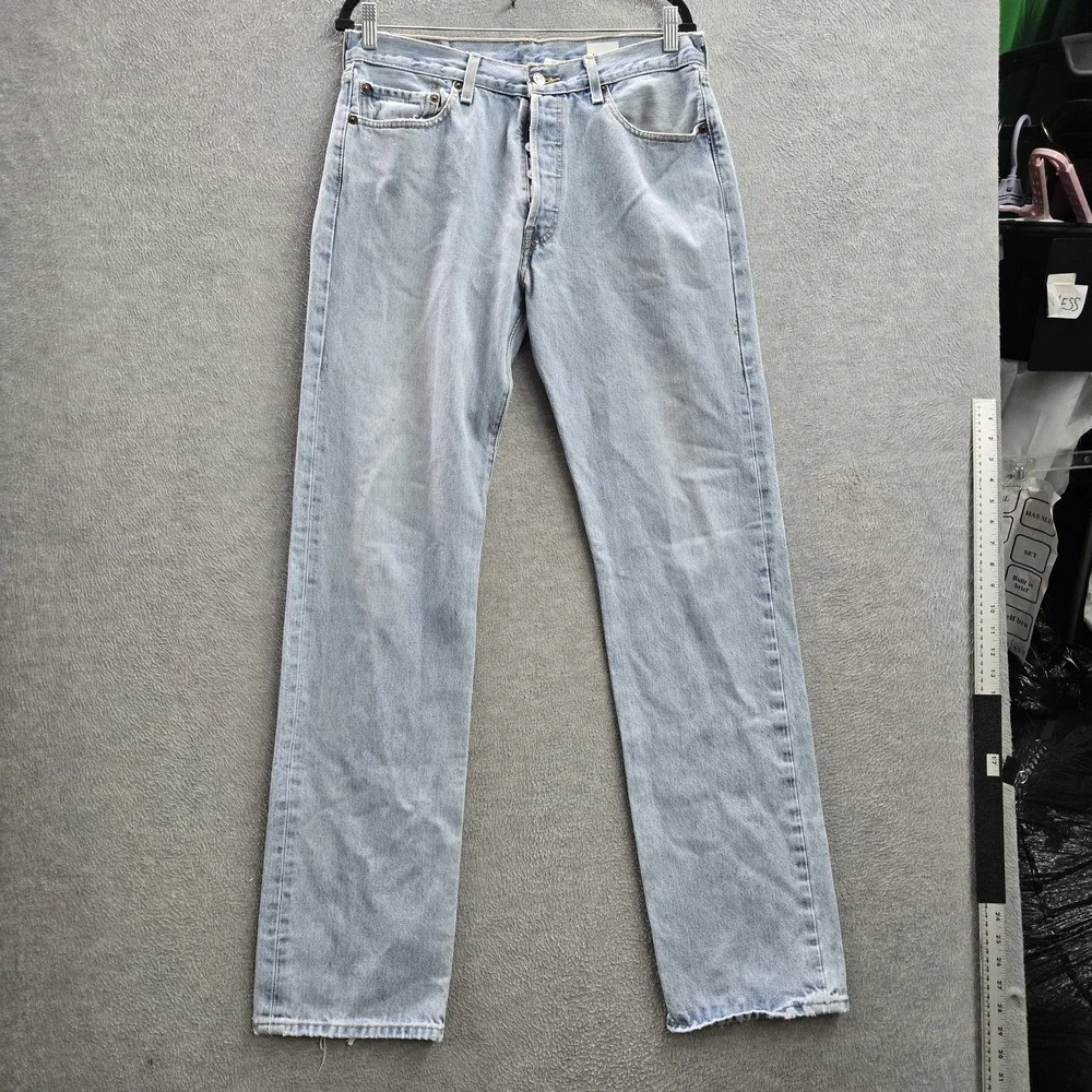 VINTAGE Levi's 501 Men Jeans 34X36 Blue Denim Y2K Original Fit Straight Leg READ